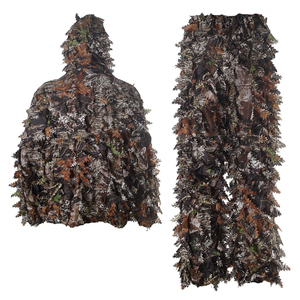 Vêtements respirants 3D Leaf Forest Camouflage pour hommes Outdoor Gilly Ghillie Suit en polyester - Product Image 5