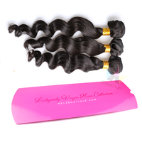 Emballages mats personnalisés pour extensions de cheveux, sacs d'emballage de luxe pour extensions de cheveux