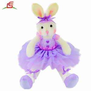 15-Inch Originale Pourpre Adorable Peluche Ballerine <span class=keywords><strong>Lapin</strong></span> Animal En Peluche <span class=keywords><strong>Lapin</strong></span> Poupée - Product Image 1