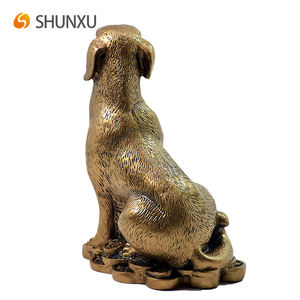 2018 Cane Zodiaco Cinese Anno Resina Cane con Feng Shui Moneta Da Collezione Figurine Table Desk Decor Fortunato Statua - Product Image 5
