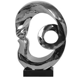 Scultura Astratta da Giardino in Metallo di Famosi Artisti, Scultura in Acciaio Inossidabile in Vendita - Product Image 3