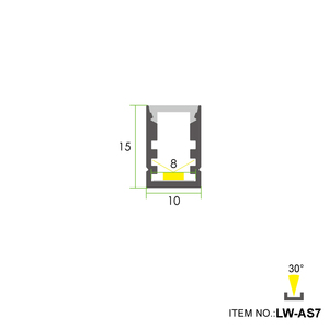 <span class=keywords><strong>Profil</strong></span>é LED en aluminium <span class=keywords><strong>U</strong></span>, pour éclairage général, montage en surface chinoise - Product Image 6