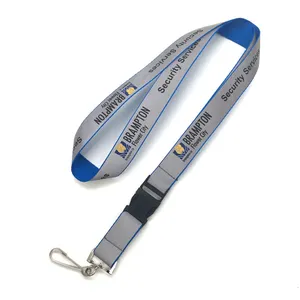 High Quality Silk Printed Personalized Glow In Dark Security Lanyards