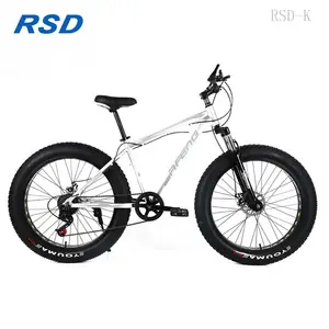 Precio al por mayor, bicicleta fatbike de acero, neumático ancho de 26 pulgadas, suspensión completa, lata plegable para nieve, freno de disco Doble