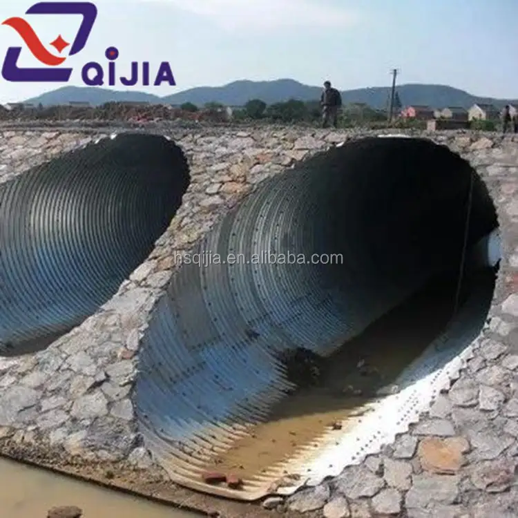 Grote Diameter Gegolfd Staal Pijp Tunnel Liner Platen Cmp Gebruikt In De Wegenbouw Gegolfd Staal Pijp