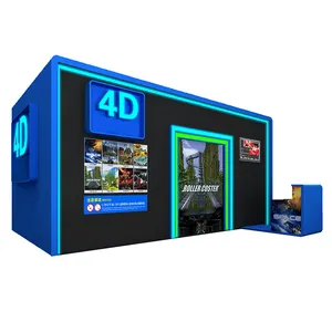 Cine VR 5d / 6d/7d, incluye cabina exterior, películas de animación, plataforma de vibración eléctrica, parque de atracciones operado con monedas