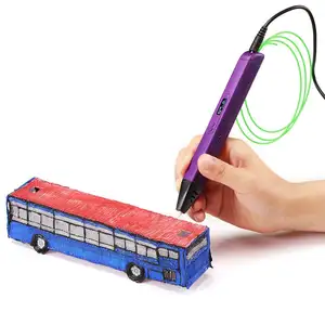 3D Arts & Crafts Drawing 3D Printing Pen Doodle Printer Pen OLED Screen Hot Melt Extrusion Molding Ceramic 5V DC, 2A Multicolor