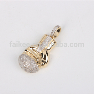 Pendentif hip Hop plaqué or 10k, 50 pcs, collier, réglage de diamants, bon marché - Product Image 3