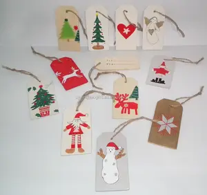 Christmas Wooden Hanging Tags Wooden massage hanging small tags ,XMAS gifts tags