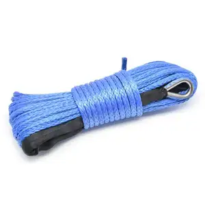 En güçlü gücü off road aksesuarları 4x4 sentetik halat 12v kablosuz mavi renkli Uhmwpe vinç halatı