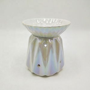 Cera bianca pera scioglie e bruciatore a olio in ceramica portacandele aromatico - Product Image 4