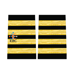 Cinturón de exportación Piloto Charreteras Cuatro barras Capitán Co-Piloto Aprendiz Piloto Opciones Academia de aerolíneas Respetuoso con el medio ambiente Bullion Wire Shoulder - Product Image 1