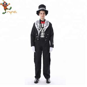 Mexicano cavalheiro Smoking Halloween Day Of The Dead Traje Para Homens Adultos - Product Image 3