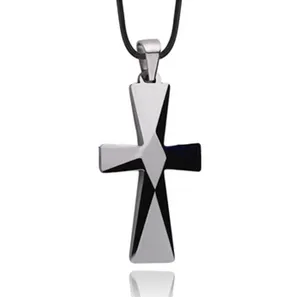 CHENG JEWELERS WHOLESALES high polished tungsten carbide tiny cross pendant men