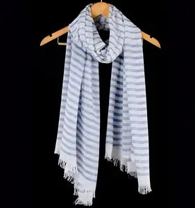 High quality jersey fabric stripe pattern best modal scarf factory