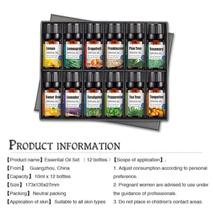 Kanho 100% Tinh Khiết Tự Nhiên Trị Liệu Lớp Tinh Dầu Set 12/10Ml Hương Liệu Bộ Quà Tặng Với Nhãn Hiệu Riêng OEM - Product Image 2