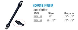 Accessori Nautici: Snubber <span class=keywords><strong>in</strong></span> <span class=keywords><strong>Gomma</strong></span> per <span class=keywords><strong>Ormeggio</strong></span> Imbarcazioni, Pistone per Yacht, Colore Nero - Product Image 5