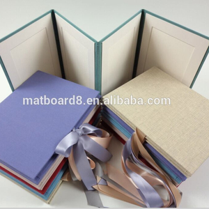 Witte Huwelijksfeest Zuurvrije Kartonnen Fotolijst Met Gouden Lijn Mattboard Map Voor Foto 'S Elegante Frames - Product Image 3