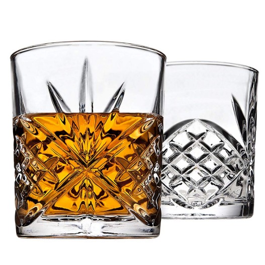 Haonai Crystal Whiskey Decanter And Glasses Bar Set 5pcs Whiskey Decanter Set
