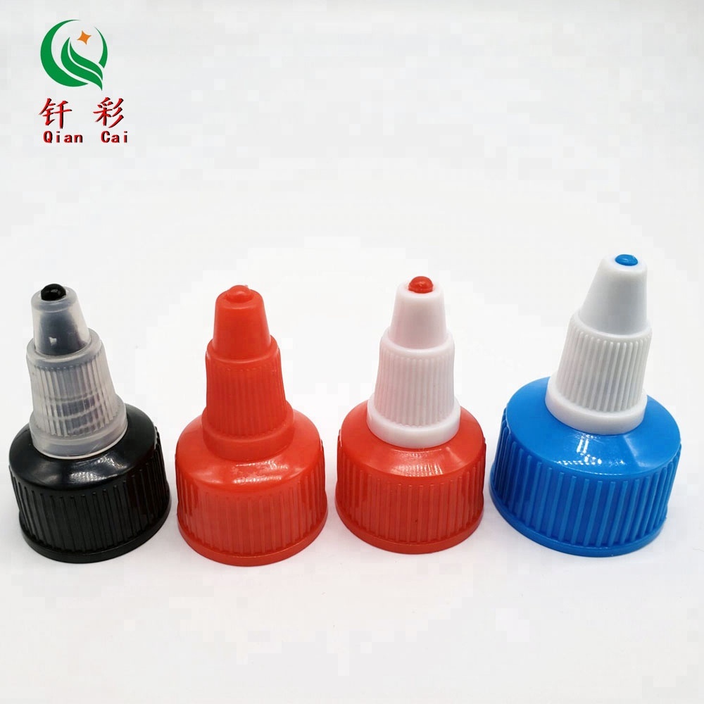 Various Size Twist Top Cap Lotion Spout Bottle Cap Bottle Spray Cap Cylinder Shaped Polypropylene Bottle Spout Cover Non Spill