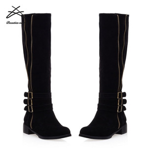 Made in China scarpe da <span class=keywords><strong>donna</strong></span> <span class=keywords><strong>eleganti</strong></span> all'ingrosso fibbia nuovi modelli stivali <span class=keywords><strong>donna</strong></span> - Product Image 4
