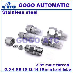 Raccordo Rapido di Alta Qualità ZG 3/8'' Filettatura Maschio, D.E. 16 mm Tubo Rigido in Acciaio Inox Raccordi <span class=keywords><strong>Sanitari</strong></span> per Tubi - Product Image 3