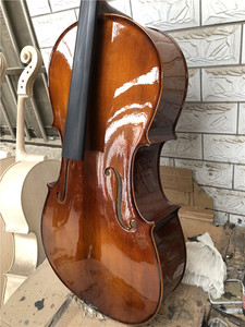 <span class=keywords><strong>Haut</strong></span> <span class=keywords><strong>de</strong></span> <span class=keywords><strong>gamme</strong></span> à la main en bois massif naturel flamme <span class=keywords><strong>violoncelle</strong></span> 4/4 - Product Image 2