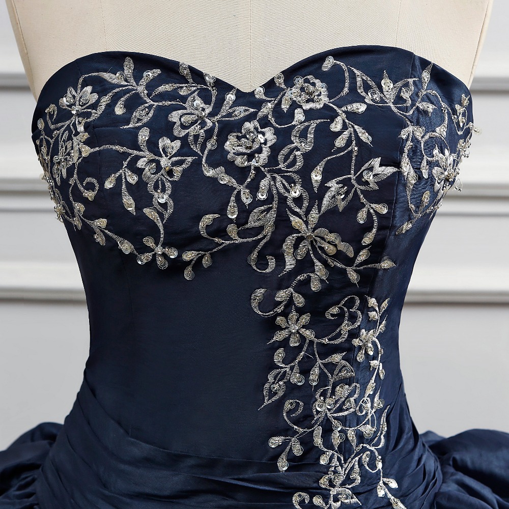 formal elegant silver dresses Navy Blue Halter Beaded Prom Dress Long Evening Dress cg25264 – classygown