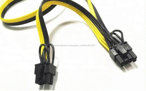 Al por mayor PCI-E 6Pin macho a 6 + 2 Pin cinta Cable para Bitcoin minería PC - Product Image 3
