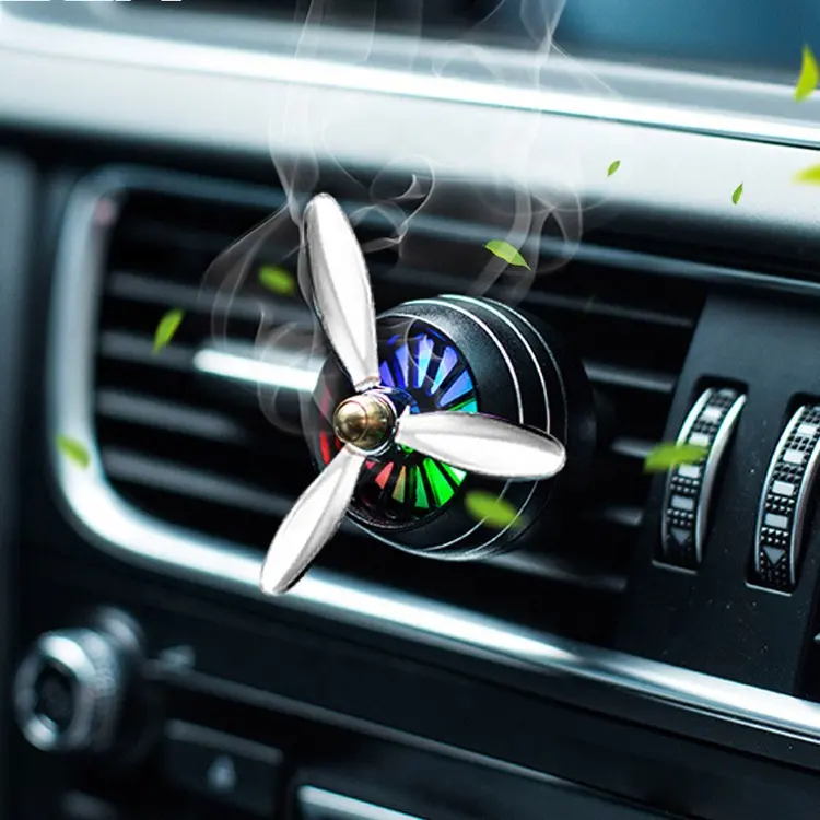 Odorizador de ar para carro, mini led de saída de ar condicionado clipe de perfume mais fresco