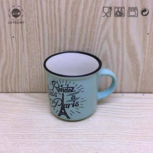 Tasses à lait/café en céramique émaillée avec motif de la pont de <span class=keywords><strong>Londres</strong></span> et logo personnalisé - Product Image 5