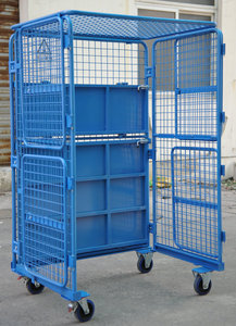 Torin SWK1030 Dubbele Laag Vouwen Zware Materiaal Handling Staal Roll Container Roll Winkelwagen Roll Kooi Trolley - Product Image 2
