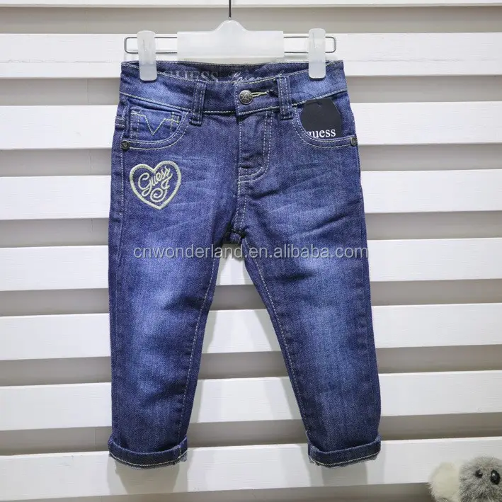 Novo estilo de moda jeans calças de brim das crianças meninos calças jeans crianças calças de brim