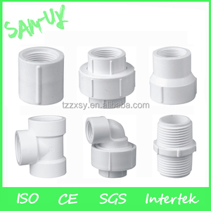 تركيبات 1/2 بوصة BSP ملولبة <span class=keywords><strong>PVC</strong></span> ذكر أنثى قطب تركيبات
