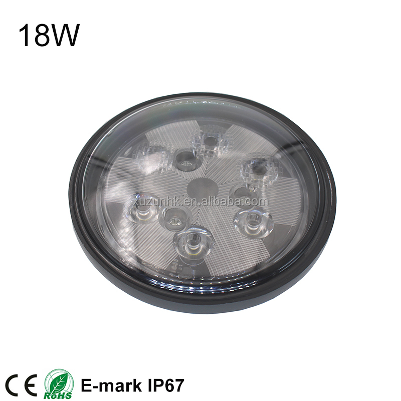 Super Bright High Quality 12v Round 18w 4 Inch Led Work Light Round Flush Mount Ultra-bright Waterproof Convenient