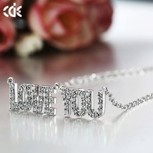 Mode de bijoux en argent Sterling <span class=keywords><strong>je</strong></span> <span class=keywords><strong>te</strong></span> aime lune et retour collier pendentif pour cadeau du jour de Valentine - Product Image 4