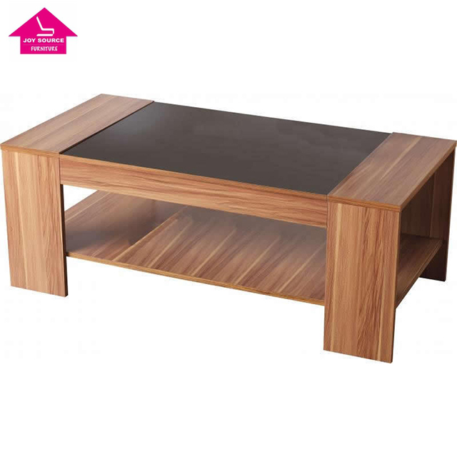 Modern Style Rotating Glass Mermaid Coffee Table Wooden Base with Fridge for Home Living Room or Hotel Furniture