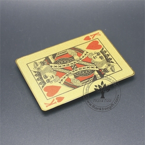 Thẻ Chơi Bằng Đồng Mạ Vàng 24K Khắc Kim Loại Theo Yêu Cầu Mới Được Sản Xuất Tại Trung Quốc - Product Image 3