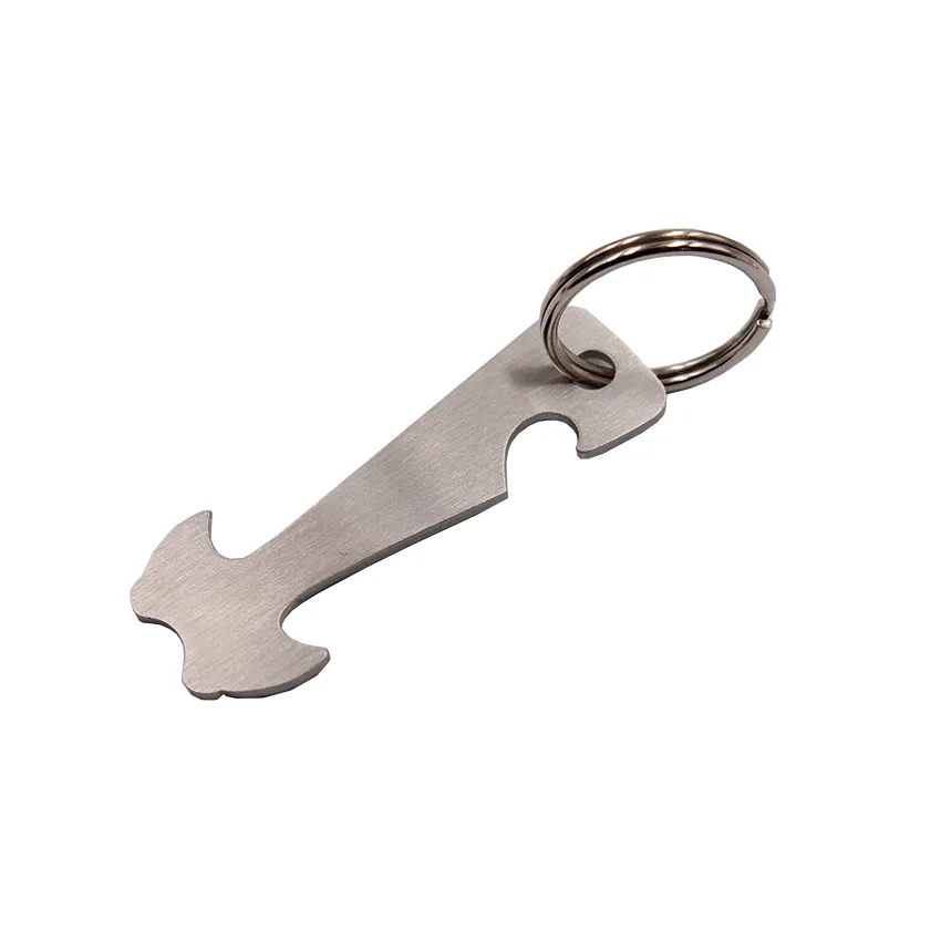 Stainless steel shopping trolley cart coin with bottle opener tool Key chain for Euro Market wholesale