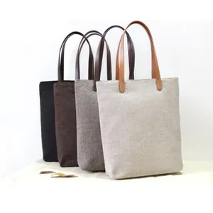 Burlap Tote Beach Bag 2023 Charming Luggage Jute Linen with Leather Handle Women Casual Tote ENGLAND STYLE OPEN