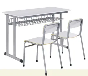 (Furniture) Two seater school desk /Student steel table for school Cambodia