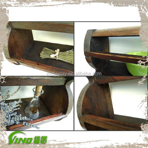 Vintage Plate 4 Tiers Wood Wall Coffee Cups <b>Holder</b> ,Tea <b>Mug</b> Display <b>Holders</b>, Kitchen Storage Organizer Hanging Rack - Product Image 5