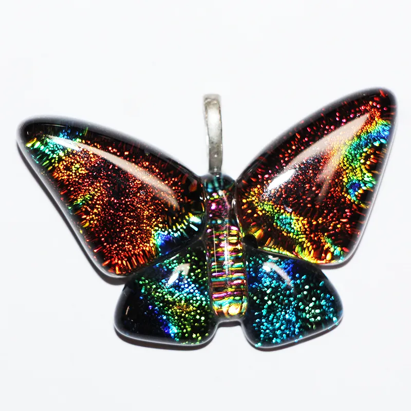 Lampwork murano dichroic cam kolye uçları