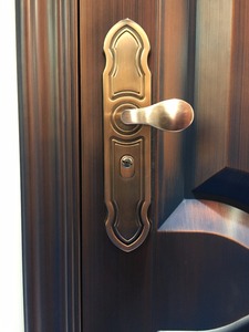 Cobre color profundo diseño indio casas Kerala diseños <span class=keywords><strong>de</strong></span> las puertas delanteras - Product Image 3
