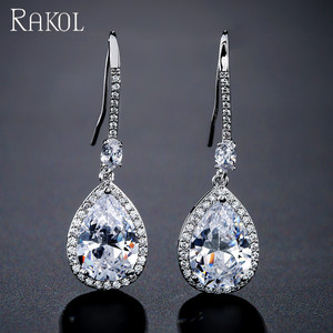 Rakol ep2207 <span class=keywords><strong>2025</strong></span> thiết kế đẹp trắng vàng Cubic Zirconia Bông tai cho phụ nữ - Product Image 2