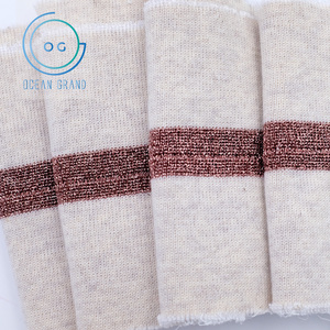 Taiwan Lurex Rose Gold French Flat Knit Rib Fabric <b>for</b> Cuff Waistband Collar - Product Image 4