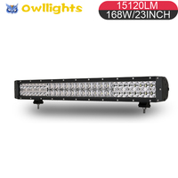 Nuevo Producto 23 pulgadas 5D y 3D lente Combo Beam 168w LED barra de luz, Off Road LED Barra de luz para 4WD 4x4 camión