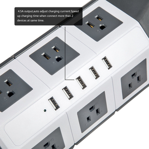 Extension Cord <strong>Power</strong> Strip <strong>Tower</strong> 12 Outlet 5 USB Ports With US Plug Socket - Product Image 4