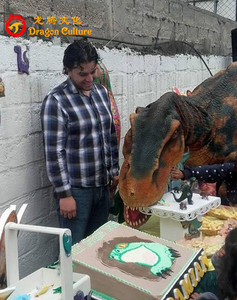 Veloiraptor-<span class=keywords><strong>Disfraz</strong></span> de <span class=keywords><strong>dinosaurio</strong></span> que camina, juguete realista de <span class=keywords><strong>dinosaurio</strong></span> raptor zigong - Product Image 3