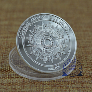 Calendrier maya pièce placage argent échantillons gratuits ventes pièce mexicaine de qualité supérieure - Product Image 2